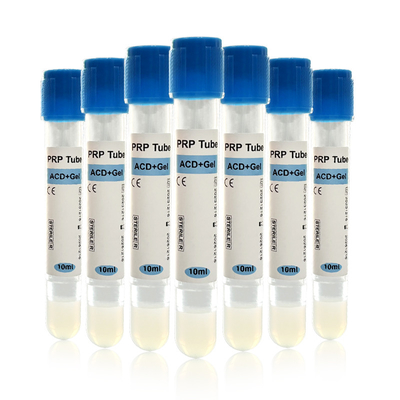 10ml sterile sodium citrate platelet rich plasma collection centrifuge prp tube with acd gel