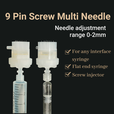 0-2mm adjustment range 9 Pin screw multi needle for mesotherapy gun
