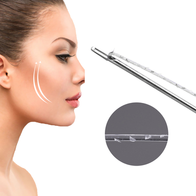 medical absorbable face lifting barbed cog 3d pcl thread