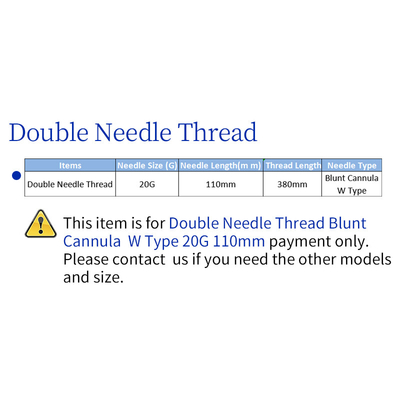 Long effect double needle thread surgical suture thread v line face lifting thread double needle pdo