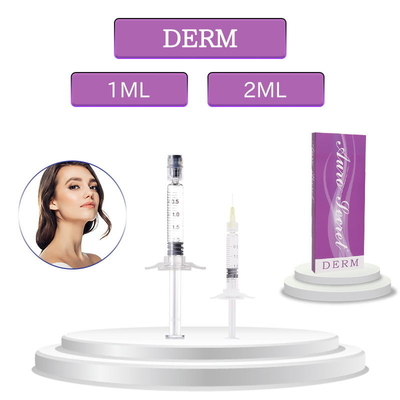 Supplier cosmetic gel 1ml vial hydrogel injection for lip butt augmentation glass syringe hyaluronic acid dermal filler