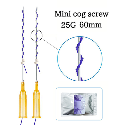 Best Quantity Absorable Suture 4d Cog Pdo Face Thread Lift Mini Cog Scerw 25g 38mm 60mm