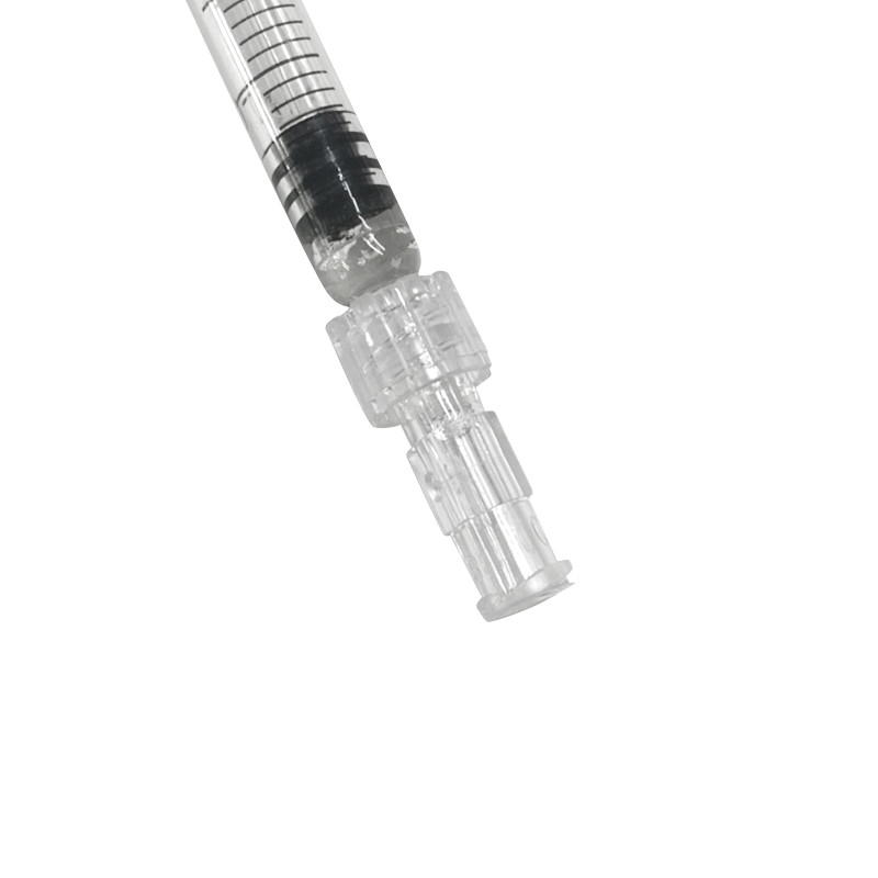 Individual packaging universal connects two syringes sterile luer lock connector