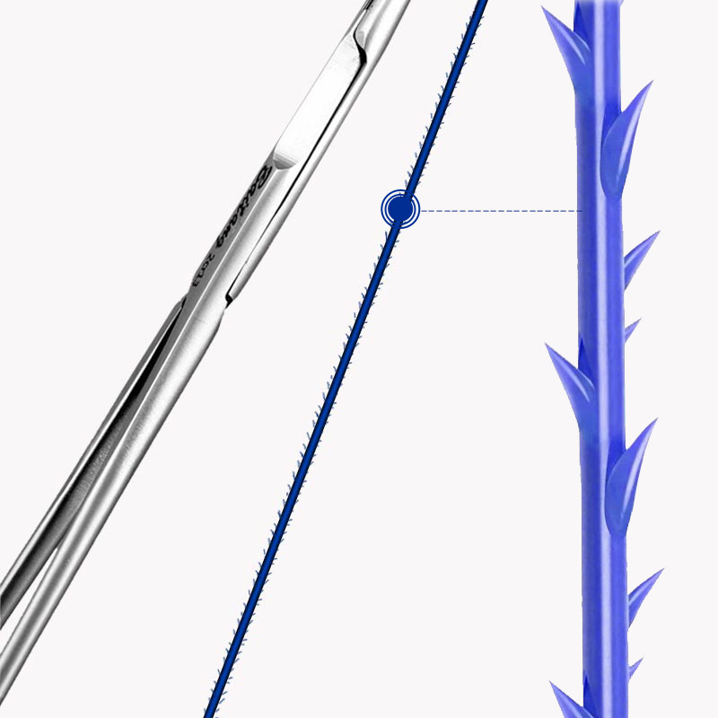 medical sterile absorbable barbed surgical suture with needle