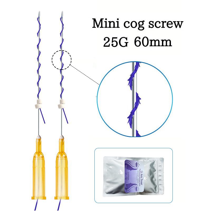 Best Quantity Absorable Suture 4d Cog Pdo Face Thread Lift Mini Cog Scerw 25g 38mm 60mm