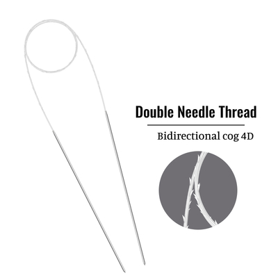 best selling medical absorbable face lifting pcl double needle thread